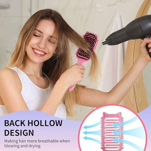 2 Pack Curl Defining Brush – With 3 Styling Tools for Effortlessly Detangles Shaping & Define Natural Curly Waves & Coils – For Women & Men Wet or Dry Hair - Reduces Frizz & Adds Shine - Image 4