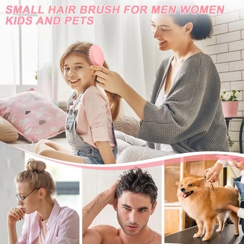 12pcs Mini Wet Hair Brush for Women Teen Girls Toddler Wet Dry Hair, Travel Hairbrush, Valentines Day Bulk Gifts, Bachelorette Party Favors, Bridesmaid Gift Spa Party Supplies, Stocking Stuffers - Image 6