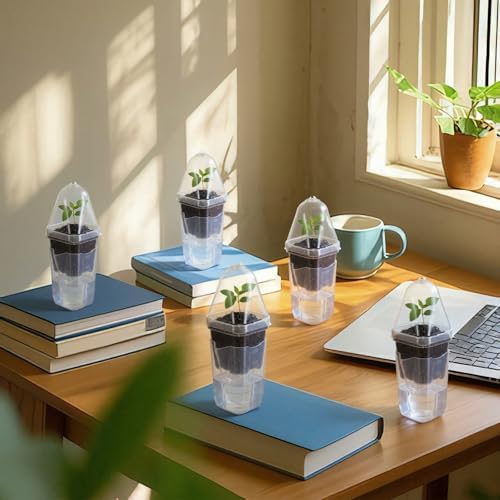 24 Pack 2.5" Small Self Watering Pots with Humidity Dome, Plastic - Image 6