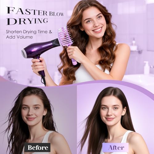 Hair Brush Set Curved Vented Brush Women Kids Curly Thick Fine Wet Dry Hair - Image 4