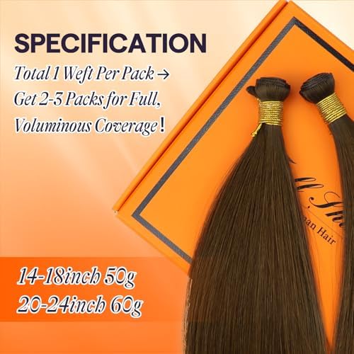 Full Shine Genius Weft Hair Extensions Human Hair 22 Inch 60g - Image 4