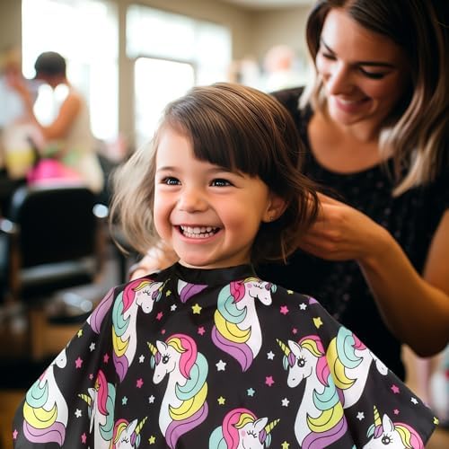 Plum Hill Kids Pink Leopard Hair Cutting Cape - Toddler XS-Small - Image 3