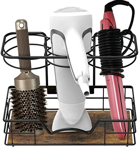 Simple Houseware Countertop Hair Tools Organizer, Walnut by SimpleHouseware