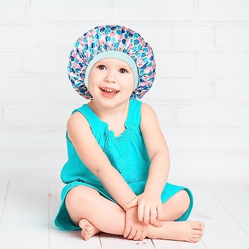 3 Pcs Kids Bonnets for Girls, Satin Silk Hair Bonnet for Sleeping - Image 2