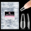 UNA GELLA Long Coffin Nail Tips, 216pcs/12 Sizes Soft Gel Tips by UNAGELLA