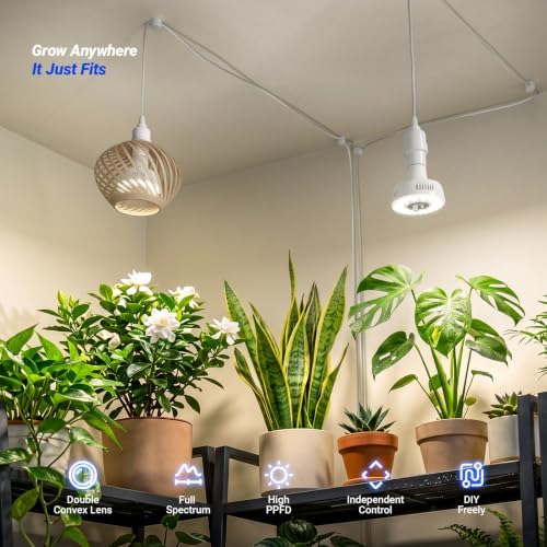 Barrina Orbgrow OG11D Grow Light Bulbs with Base, 4000K 11W, 2 Packs, White - Image 5