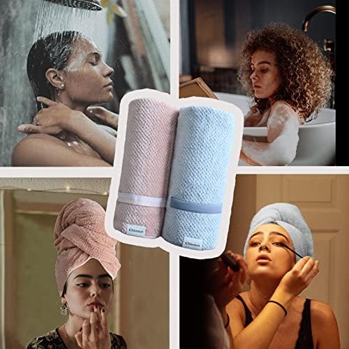 Chloven 2 Pack Extra Large Microfiber Hair Towel Wrap for Women Curly Hair - Image 6