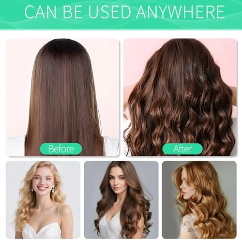 Hair Rollers, 12 Pack Self Grip Salon Hairdressing Curlers, DIY Curly Hairstyle, Large Rollers 1.57In Green - Image 3