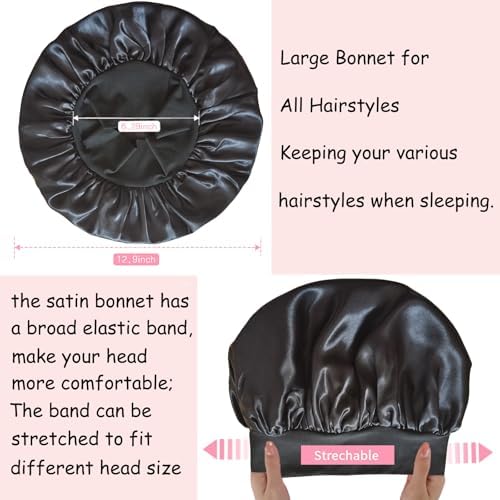 Satin Bonnet Silk Hair Bonnet for Sleeping, Bonnets for Women - Image 6