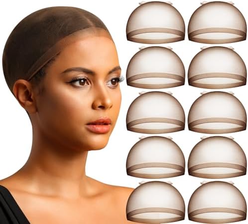 Teenitor 20pcs Hd Wig Caps, Wig Caps for Women Lace Front, Stocking Cap, Sheer Wig Cap, Wig Caps for Women, Thin Nylon Cap, Brown by PERFECTYOURBEAUTY