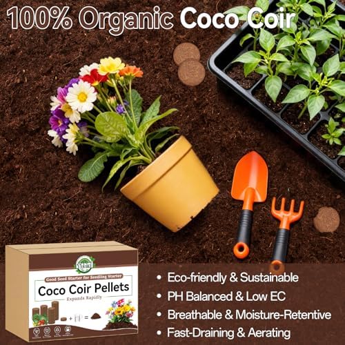 Halatool 55 Pcs 30mm Compressed Coco Coir Pellets, Seed Starter Soil - Image 5