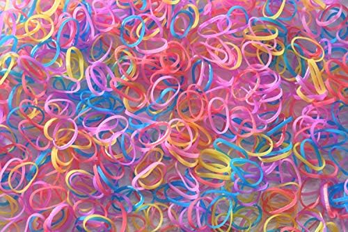 Youxuan Kids Elastics No Damage Colored Hair Bands Fashion Girls Hair Ties 1000 Count Small Size - Image 2