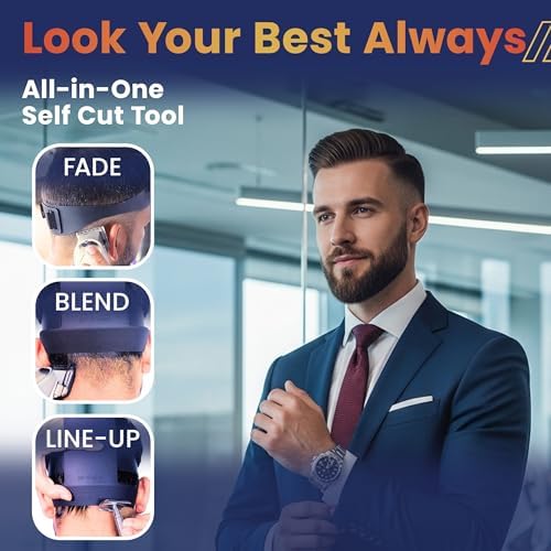 247 Groomed Self Haircut Kit for Men, Neckline & Fade Guide, 2-Piece - Image 4