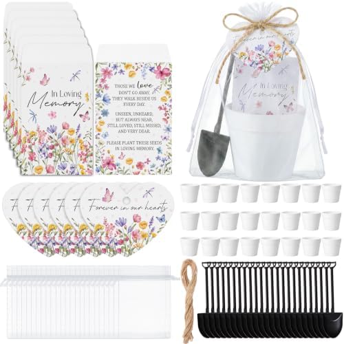 24 Sets Memorial Funeral Seed Card Sets (No Seed) by Ferrochef