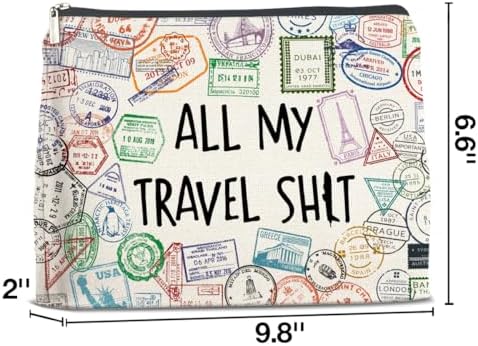LyoGao Funny Travel Gifts for Women Makeup Bag, Travel Essentials Cosmetic Bag Toiletry Bags Gift for Travelers Girls Trip - Image 2
