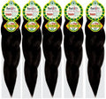 Rast A fri Freed'm Silky Braid 52 Inch Pre-Stretched Braiding Hair | 100% Afrelle Modacrylic Fiber from Kanekalon | Soft Lightweight Hair for Box Braids & Twists, #1 Jet Black - 5 Pack by Rast+A+Fri