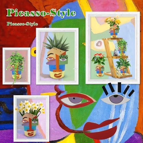 Midogaigai Abstract Face Planter Pots for Indoor Plants&Flowers Home Decor - Image 4