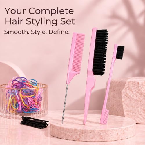Fly Away Stick for Hair, Slick Back Hair Brush, Hair Ties, Barrettes - Image 3