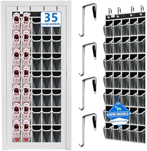 Shoe Rack for Door, Over Door Shoe Organizer for Closet by Zebricolo