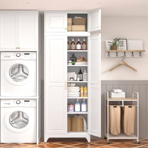 SteeLoong 90”Metal Pantry Storage Cabinet with Doors & 5 Adjustable Shelves - Image 5