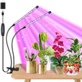 2 Head Clip LED Grow Light, Full Spectrum Plant Lamp with 10 Dimmable by Pxhnozvi