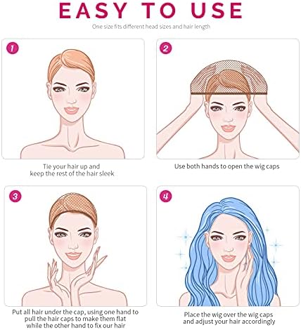 Fandamei 4PCS Dark Brown Mesh Wig Cap, Closed End Hair Mesh Net Wig Caps, Liner Weaving Caps for Women, Men, Kids - Image 5