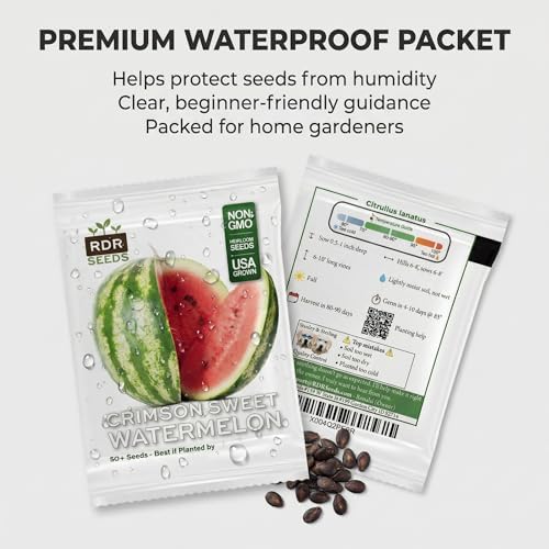 50 Crimson Sweet Watermelon Seeds for Planting - Heirloom, Non-GMO, USA Grown - 20-25 lb Melons - RDR Seeds - Image 7