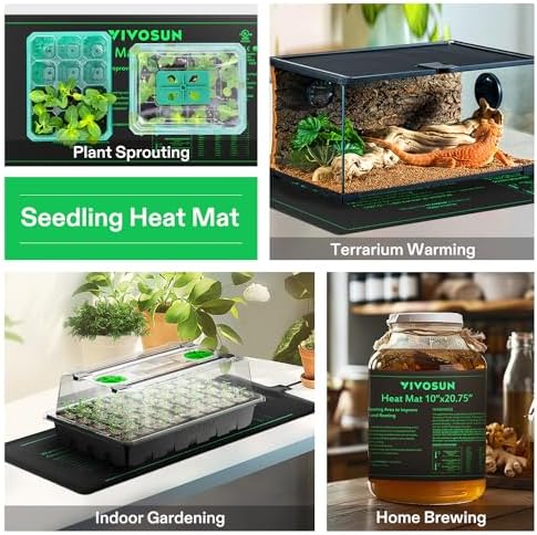 VIVOSUN 2 Pack Durable Waterproof Seedling Heat Mat 10" x 20.75" - Image 6