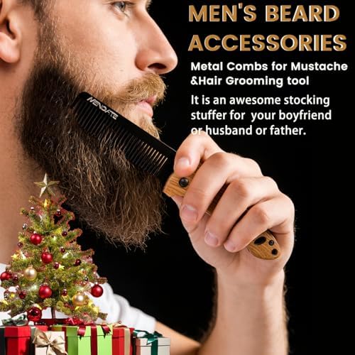 1PC Wooden Beard Comb for Men - Folding & Secure Lock & Pocket clip, 0.12lb - Image 7