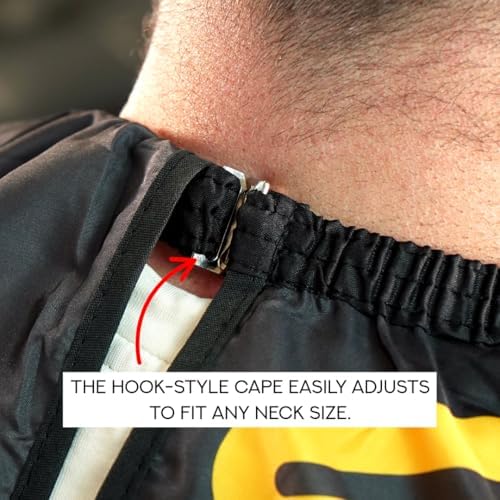 Supreme Trimmer Premium Barber Cape | Professional Hair Stylist Waterproof, Hook Closure Cape; Salon, Barber, or Home Use | Smoke Ring - Image 3