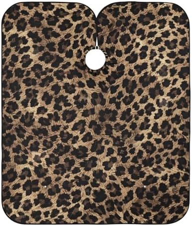 ALAZA Vintage Leopard Spot Barber Cape for Men Women, Waterproof Haircut Apron Beard Shaving Bib Hair Cutting Cloth 55 x 65 Inch by ALAZA