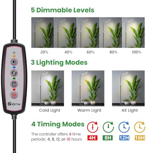 Floor Plant Lights for Indoor Growing, Full Spectrum Grow Light - Image 3