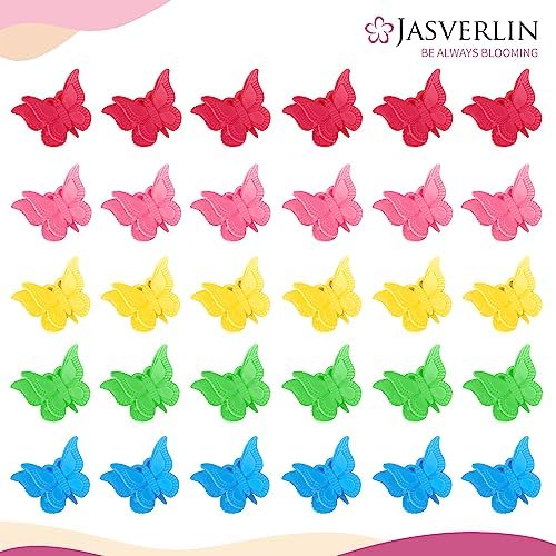 JASVERLIN Mini Butterfly Hair Clips, Y2K Claw Clips 50 Pcs - Image 2