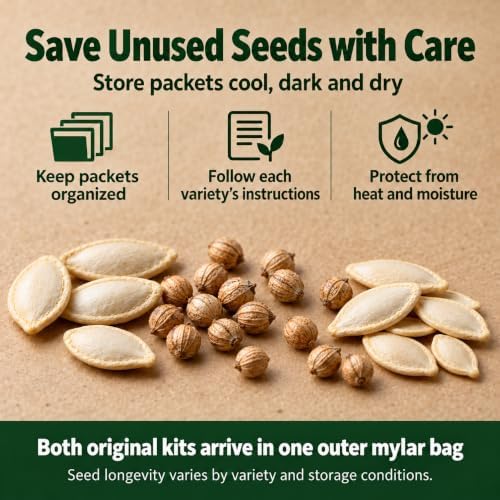 Gardeners Basics Vegetable & Herb Seeds Bundle, 70 Packets for Planting - Image 7