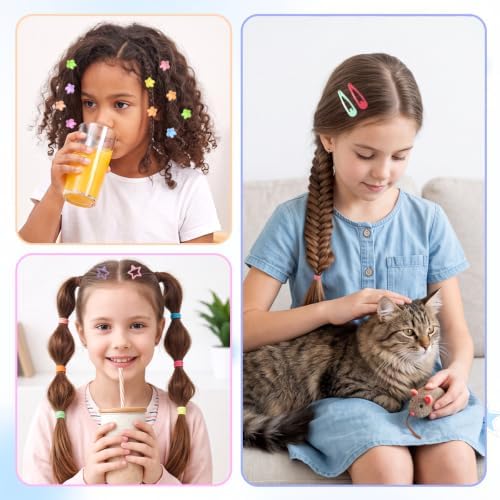 Ooosonlu 876 PCS Girls Elastic Hair Ties Set Hair Elastics for Kids - Image 6