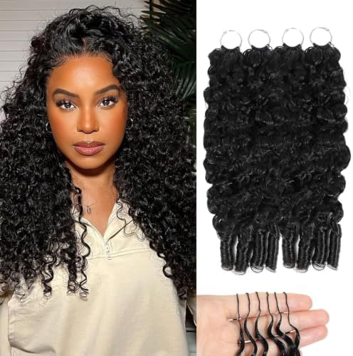 Human Crochet Hair for Black Women 18 Inch 120g Miracle Knots Hair Burmese Curly Crochet Human Hair Feather Crochet Human Hair Bundles Invisible Hair Extensions Natural Black by Unknown