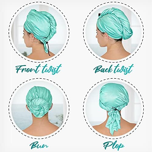 THE PERFECT HAIRCARE Microfiber Hair Plopping Towel Set – Super Absorbent Anti-Frizz Hair Drying Wrap + 2 Curl Scrunching Towels – Fast Drying, Lightweight Wrap for Women, Girls & All Hair Types - Image 6