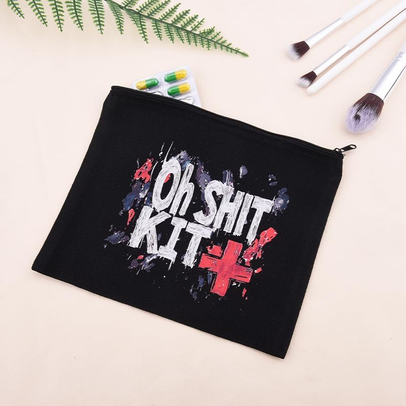 Hangover Recovery Kit Gift Bags Medical Cross Pouch Bachelorette Party Favor Gift Bags Survival Kit Makeup Bag Canvas Pill Pouch Organizer Aid Bag Pouches Pharmacy Funny Medicine Container for Travel - Image 7