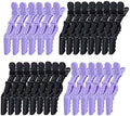 30 Pack Alligator Hair Clips, Sectioning Clips for Salon Coloring, Cutting & Styling, Durable Plastic Barber Hairdressing Tools, Strong Grip Crocodile Clips for Women Men Kids (Black+Pur) by Unknown
