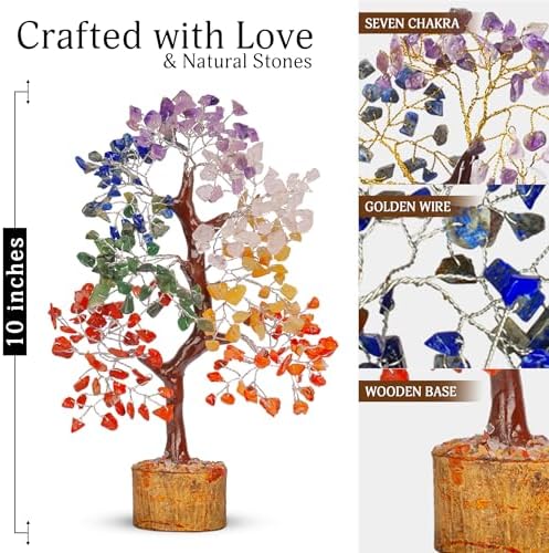 YATSKIA 7 Chakra Crystal Tree of Life, Birthday Gifts for Women, Mom & Grandma | Handmade Gemstone Tree for Living Room, Bedroom & Office Decor | House Warming Gifts - Image 2