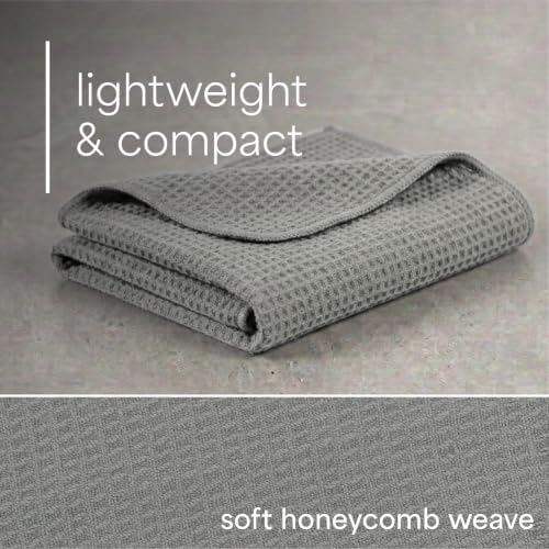 S&T INC. Microfiber Gym Towels, 3 Pack, 16" x 27", Honeycomb Grey - Image 5