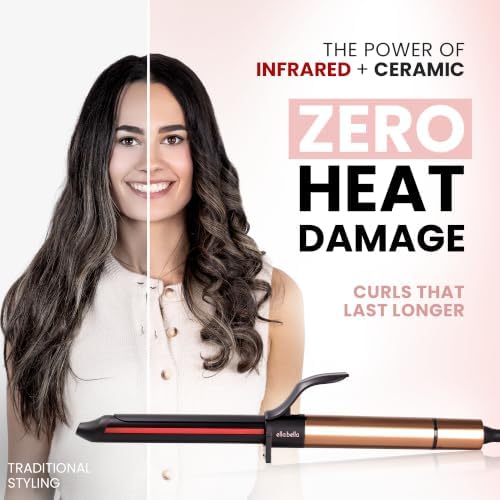 ELLA BELLA® Curling Iron 1 Inch, Professional Ceramic Wand, All Hair Types - Image 4