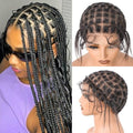 Braided Wig Cap With Human Baby Hair Crochet Wig Cap For Crochet Braids Hair Glueless Double Full Hd Lace Wig Caps For Black Women(#1B Black,113 Sections) by SunteficHair