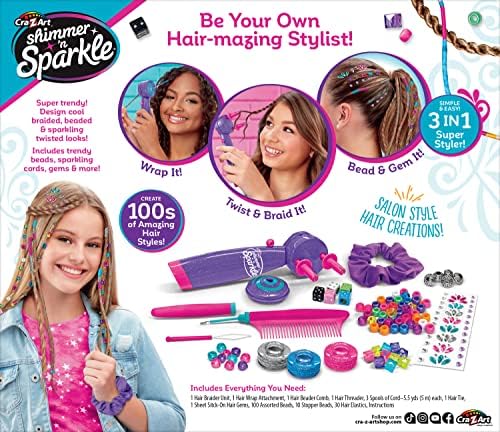 Cra-Z-Art Shimmer 'n Sparkle Braid, Bead & Twist Deluxe Hair Designer - Image 3