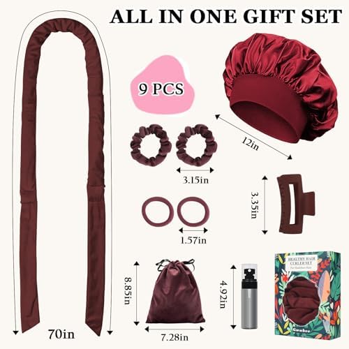 Gwabee Velvet Heatless Curls Overnight Hair Curlers to Sleep In - Image 5