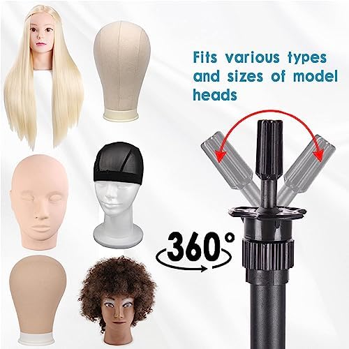 AliLeader 50 Inch 3 Arms Wig Stand Tripod (Mannequin Head Not Included) - Image 7