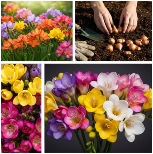 Freesia Mixed Colors Bulbs for Spring Planting - 10 Bulb Mix Pack - Large Healthy Bulbs - Great for Container or Outdoor Growing - Image 4