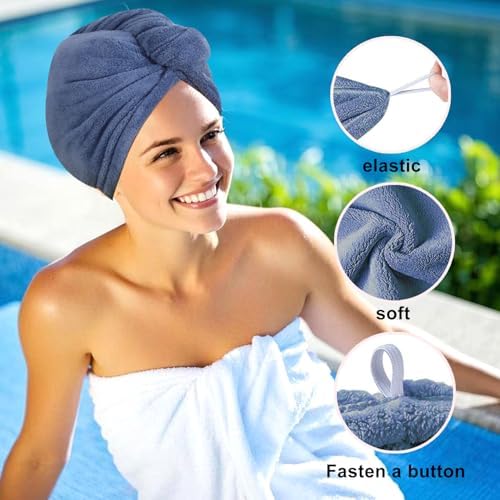 Microfiber Hair Drying Towel Wrap,Hair Turbans Towel for Wet Hair - Image 7