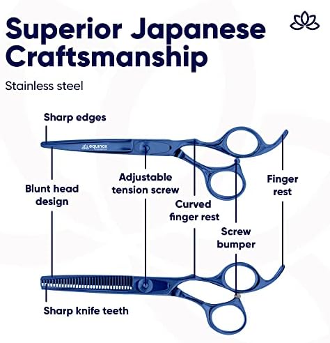 Equinox Professional Hair Scissors Set - Barber & Thinning Shears for Cutting & Grooming, Premium Japanese Stainless Steel Scissors - Image 3