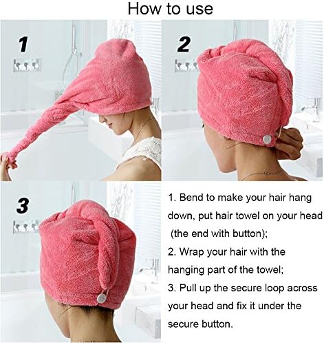 YYXR Microfiber Quick Drying Hair Towel Wrap - Super Absorbent Drastically Reduce Hair Drying Time - Image 7